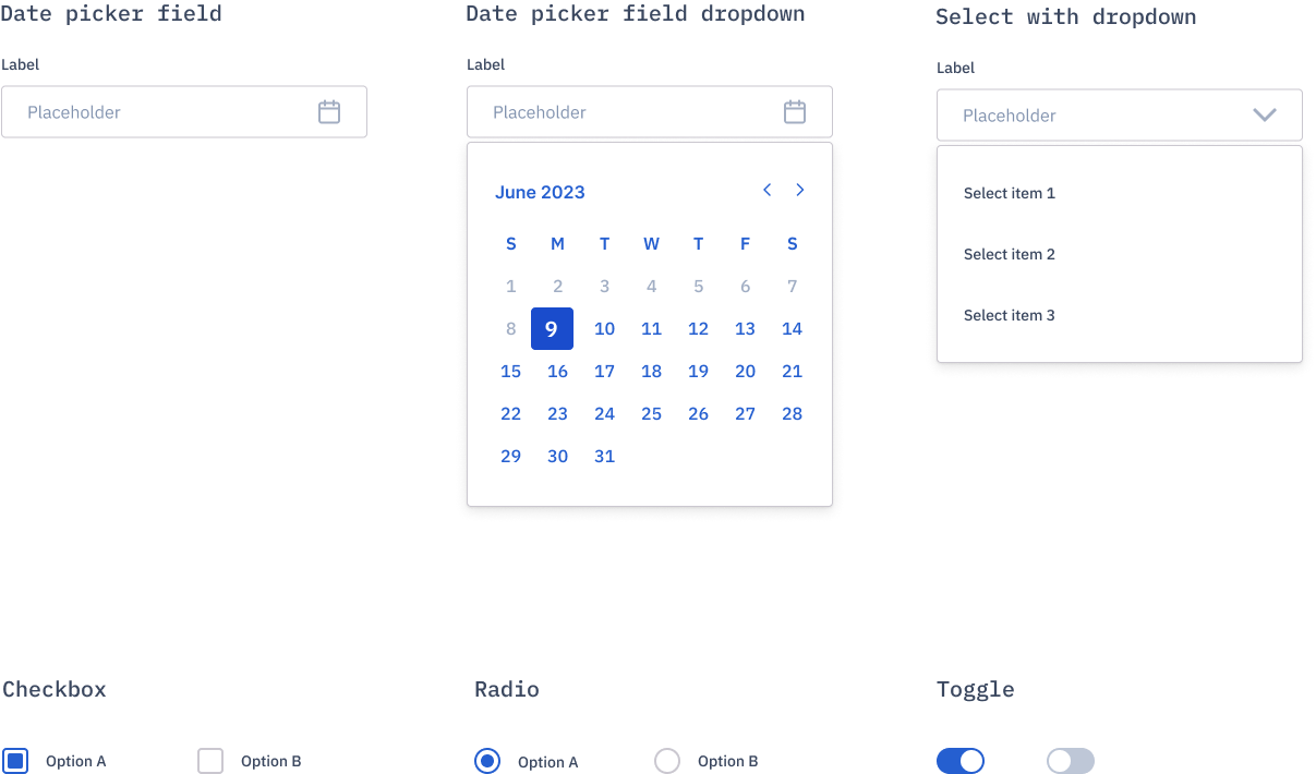 UI component: Forms