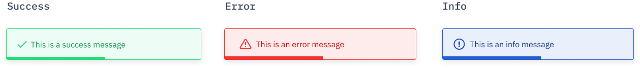 UI component: Messaging