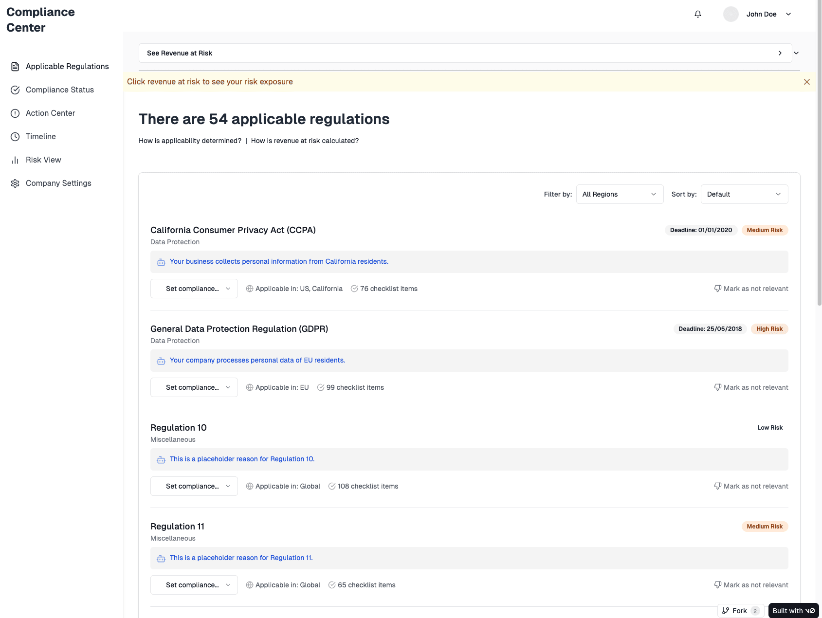 list view wireframe