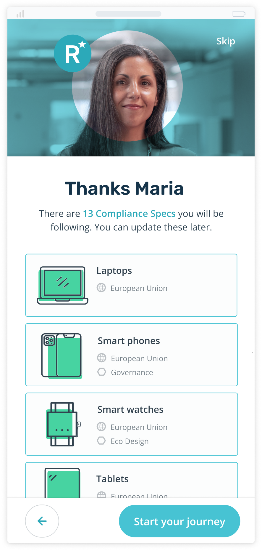 Mobile final screen